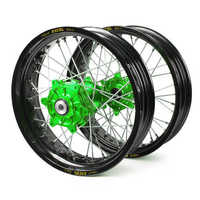 Haan Wheels Australia "Factory" Supermotard Spec Wheel Set. Kawasaki KX / KXF / KLX