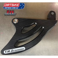 DBR TM Designworks  Indestructible Rear Disc Protector  Yamaha BLACK : (06-> C) YZ 125-250,  (16->C) YZ250X,  (06->C) YZF, WRF, YZFX 250/450