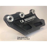 DBR TM Designworks Australia Rear Chain Guide  (Shell and Inner Rub Block)  Kawasaki  A : BLACK  :