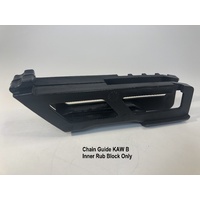 DBR TM Designworks Australia Rear Chain Guides Kawasaki C: (Inner Rub Block Only) BLACK