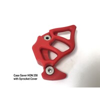 DBR TM Designworks Case Saver Honda  04-09 CRF250R, 04-14 CRF250X   RED   With Integrated Sprocket Cover
