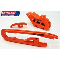 DBR TM Designworks Australia Slide & Guide Kit  Extreme  KTM  D2  : ORANGE (16-22) SX 125 & SXF, XC, XCF,  (17-22) 250 SX.     Husqvarna (16-22) FC /