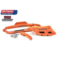 TM Designworks  Slide & Guide Kit  F1 ORANGE : (23->C) SX/SXF/XC/XCF.   (24->C) EXC/EXCF/XCW/XCWF.   Husqvarna  (23->C)  FC/FX/TC/TX.   (24->C)  FE/TE