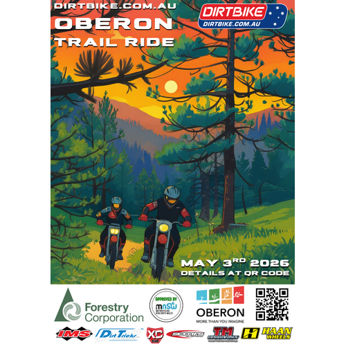 Dirtbike.com.au "Oberon Trail Ride ".  Entry Form: JUNIOR RIDER-Oberon May 3rd 2026