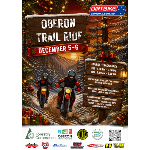 Dirtbike.com.au "Oberon Trail Ride ".  Entry Form: Oberon 5-6 December 2026