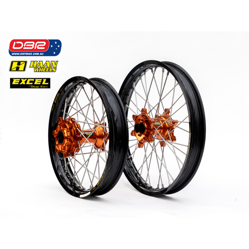Haan Wheels Australia "Factory" RALLY Spec Wheel Set. KTM EXC / EXCF / SX / SXF / XC. 21"Front 18"Rear