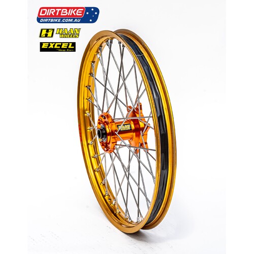 Haan Wheels Australia "Factory" Enduro Spec  FRONT Wheel 21".  KTM EXC / EXCF / SX / SXF / XC. 