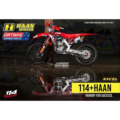 Haan Wheels Australia "Factory" Motorcross Spec Wheel Set. Honda CRF 150 R MINI