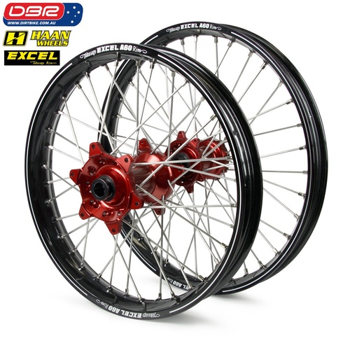 Haan Wheels Australia "Factory" Motorcross Spec Wheel Set. Honda CR CRF CRF-X CRF-L CRF-RX. 21"Front 19"Rear