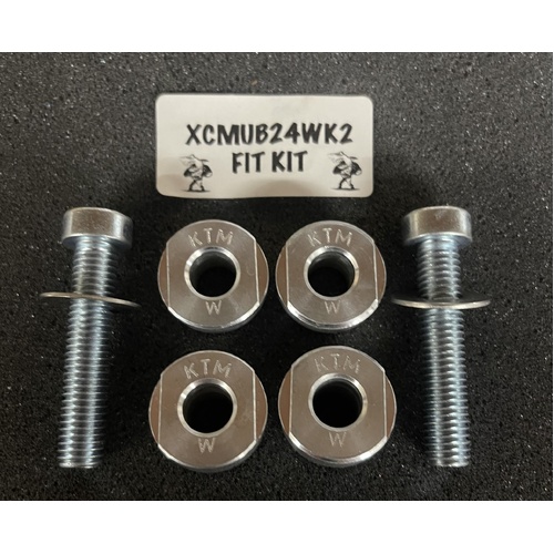 MAKO 360 Australia   BOLT MOUNT KIT   SUB   KTM  (24->C)  EXC / EXCF / XCW.   SUB MOUNT APPLICATIONS     ( Not 6 Day models with Billet Clamps).  2 x 