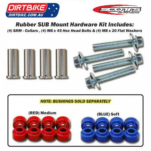 Scotts Sub Rubber Bush Kit and Bolts QTY 4  