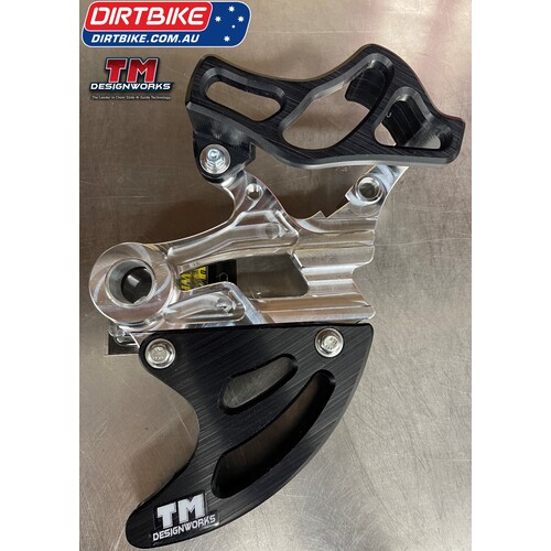 DBR TM Designworks  Australia BLACK Indestructible Rear Disc Protector, Brake Guard and Alloy Carrier Plate Yamaha : 