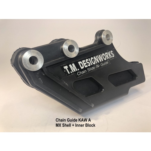 DBR TM Designworks Australia Rear Chain Guide  (Shell and Inner Rub Block)  Kawasaki  A : BLACK  :