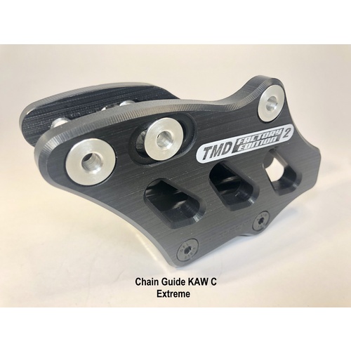 DBR TM Designworks Australia Rear Chain Guides Kawasaki Extreme C : Black (09->C) KXF450,  (09->C) KXF 250,  (13->C) KLX450
