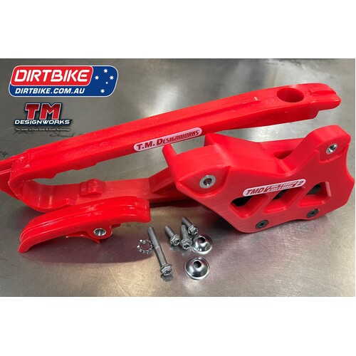DBR TM Designworks Australia Slide & Guide Kit  Extreme  KTM  D2  :  RED(16-22) SX 125 & SXF, XC, XCF,  (17-22) 250 SX.     Husqvarna (16-22) FC /