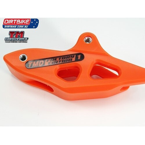 TM Designworks  Australia Rear Chain Guide Extreme  KTM SX 50  (16-19).  Husqvarna TC 50  (17-19).  Orange