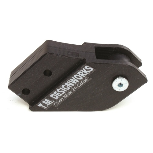 TM Designworks Australia QUAD REAR CHAIN GUIDE Single Powerlip Roller BLACK. Yamaha Blaster 200 (88-07). Raptor 350 (04-13). Warrior 350 (88-11). 