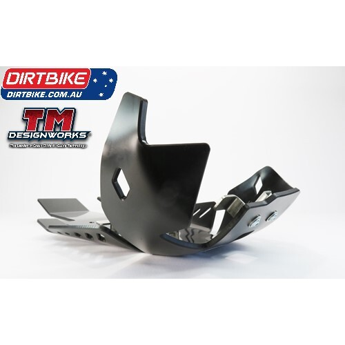 TM Designworks Skid Plate YAMAHA YZ 250 (05->C).   YZX  250 (16->C).    Black    (With Full Linkage Guard Extension)